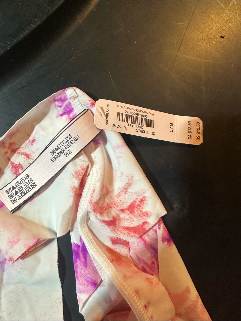 Victoria’s Secret Floral Print Seamless Thong Bottom - Pink & Red - Picture 4 of 4